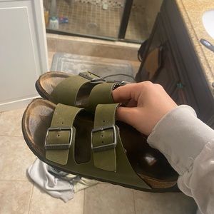 Birkenstock Grape Leaf Olive Green Sandals size 39